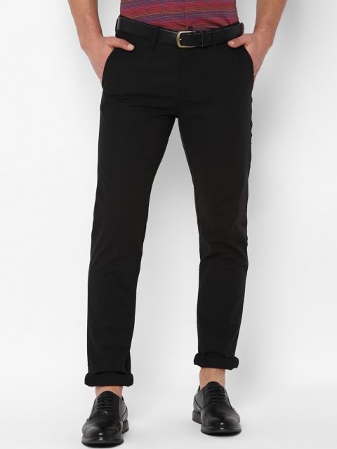 

Allen Solly Men Black Solid Slim Fit Formal Trousers