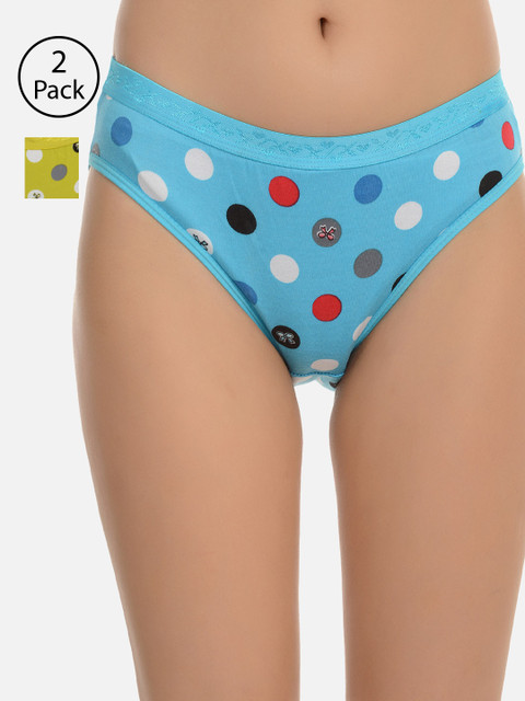 

mod & shy Women Pack of 2 Assorted Printed Basic Briefs MU7577