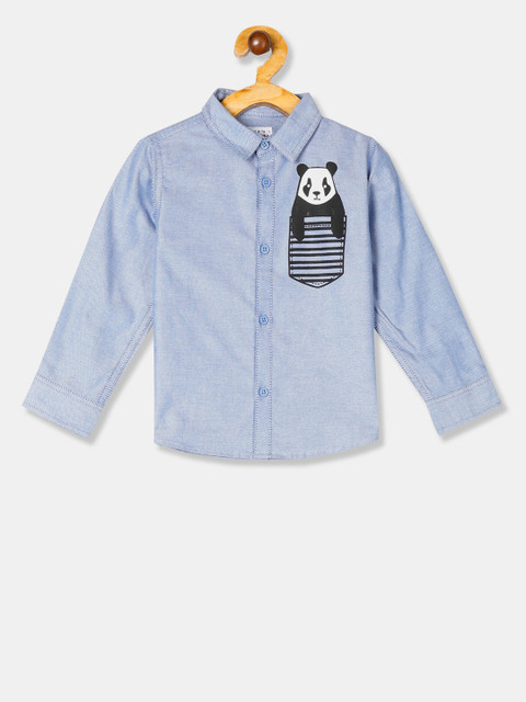 

Donuts Boys Blue Regular Fit Printed Casual Shirt