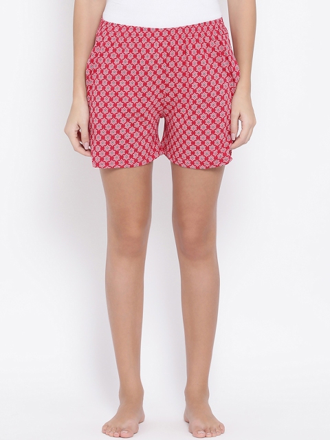 

Clovia Women Pink Printed Lounge Shorts