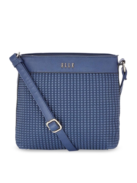 

ELLE Blue Self Design Sling Bag