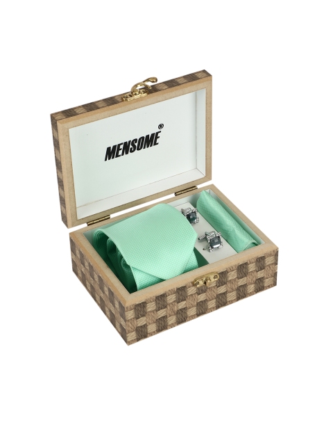 

MENSOME Men Green & Silver-Toned Accessory Gift Set