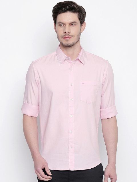 

Basics Men Pink Slim Fit Solid Casual Shirt