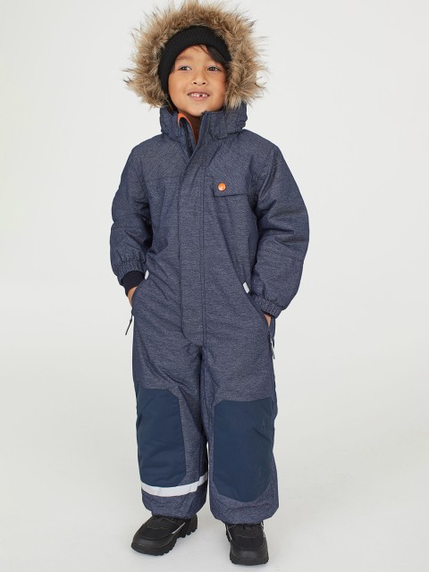 

H&M Boys Blue Solid Padded All In One Suit