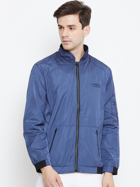 

Duke Men Blue Solid Padded Jacket