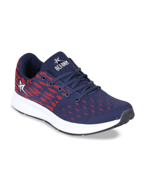 

REFOAM Men Navy Blue Mesh Running Shoes