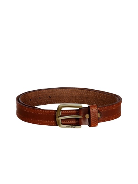 

SCHARF Men Tan Brown Solid Genuine Leather Belt