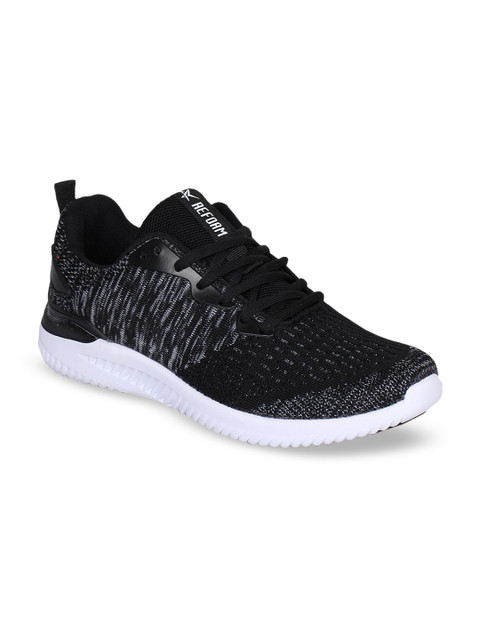 

REFOAM Men Black Mesh Running Shoes