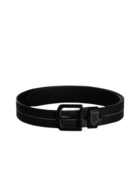 

SCHARF Men Black Solid Belt