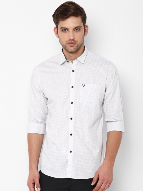

Allen Solly Men White Slim Fit Checked Casual Shirt