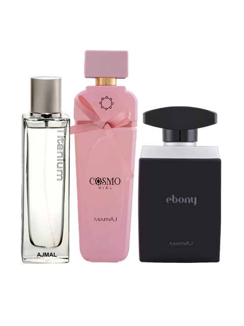 

Ajmal Unisex Set of 3 Fruity & Mild Perfumes 100ml Each, White
