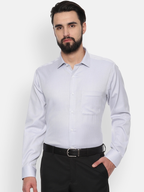 

Van Heusen Men Grey & White Regular Fit Printed Formal Shirt