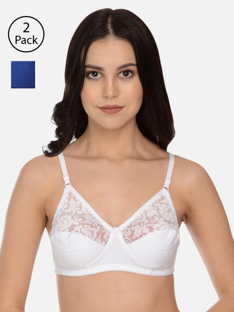 

mod & shy Pack of 2 Assorted Lace Non-Wired Non Padded Everyday Bras MS0910