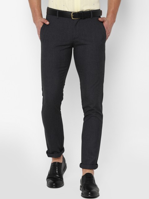 

Allen Solly Men Grey Slim Fit Solid Regular Trousers