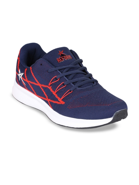 

REFOAM Men Navy Blue Mesh Running Shoes