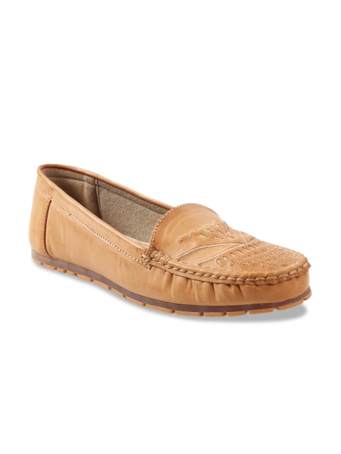 

meriggiare Women Tan Brown Loafers