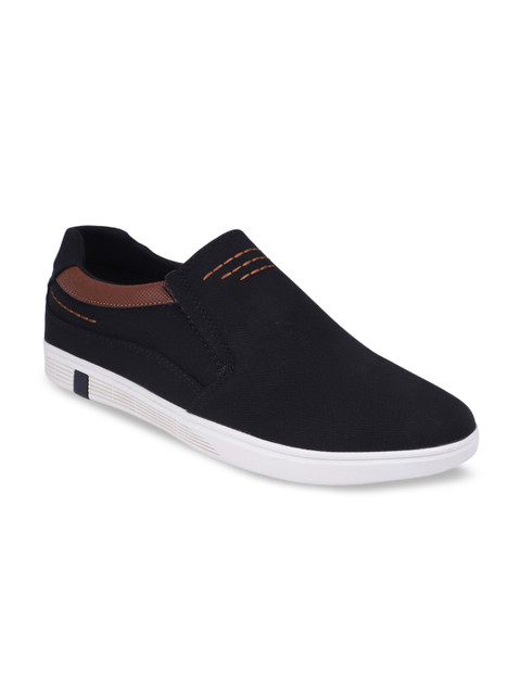 

pelle albero Men Black Slip-On Sneakers