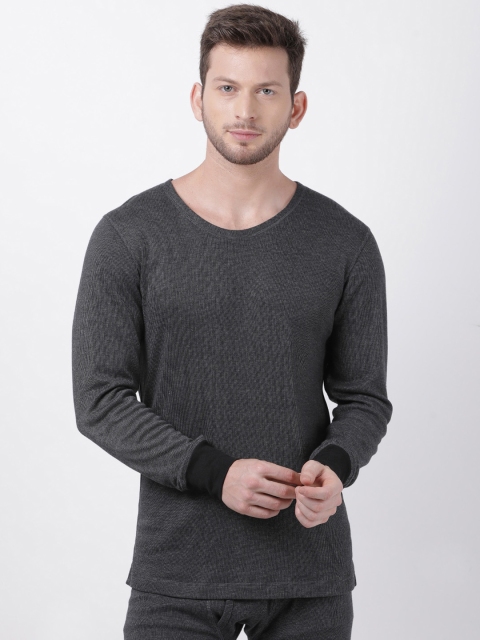 

Macroman M-Series Men Charcoal Grey Solid Thermal Top