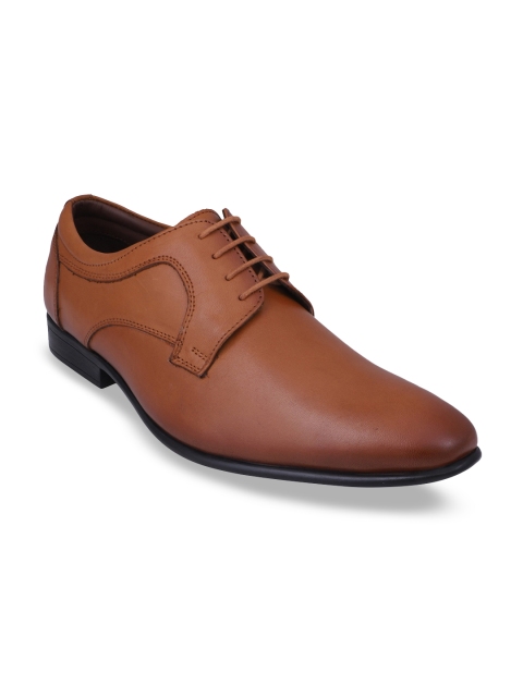 

Pelle Albero Men Tan Brown Solid Leather Formal Derbys