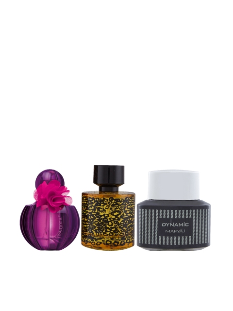 

Ajmal Unisex Set of 3 Fruity & Mild Perfumes 100ml Each, Purple