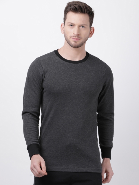 

Macroman M-Series Men Charcoal Grey Solid Thermal Top