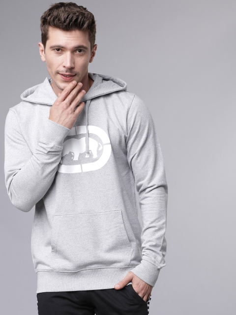 

Ecko Unltd Men White Printed Hooded Sweatshirt