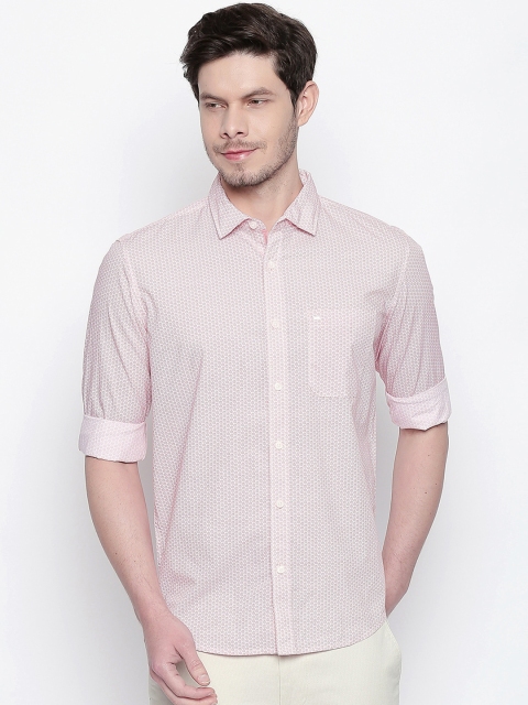 

Basics Men Red & Pink Slim Fit Printed Casual Shirt