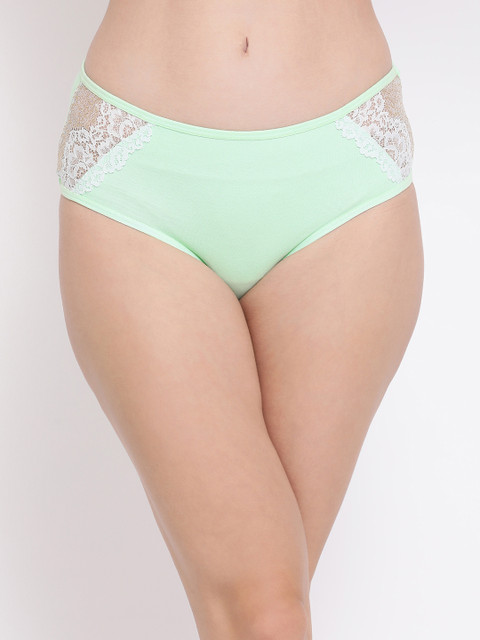 

Clovia Women Green Solid High-Rise Hipster Brief PN3375P11S