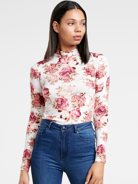 Forever New Women White Printed Top