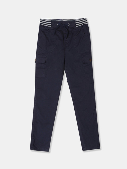 

Cherokee Boys Blue Regular Fit Solid Cargos
