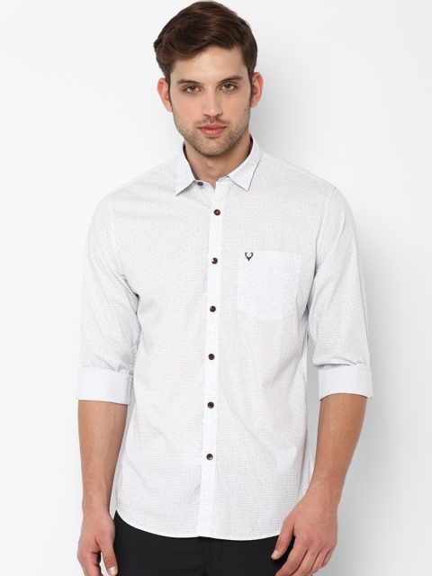 

Allen Solly Men White Slim Fit Checked Casual Shirt
