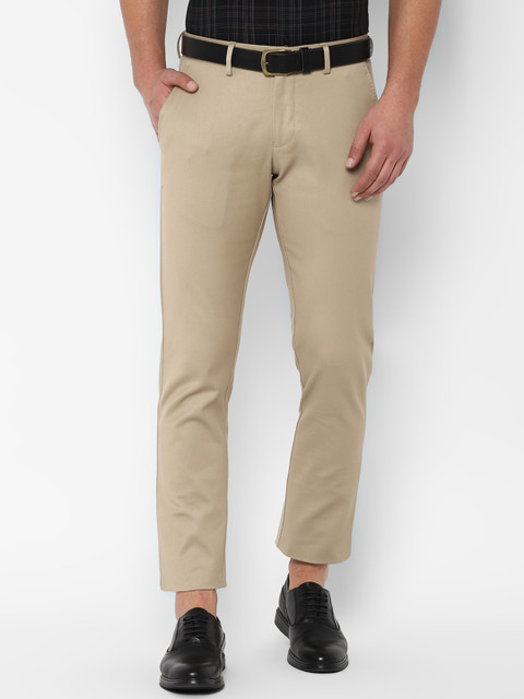 

Allen Solly Men Beige Slim Fit Solid Regular Trousers