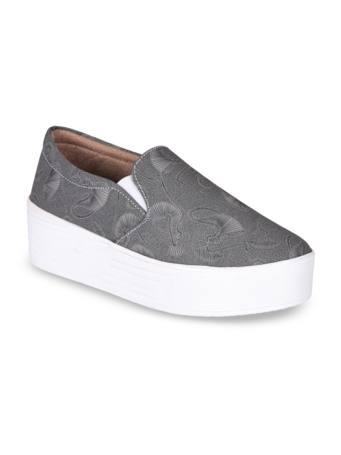 

meriggiare Women Grey Slip-On Sneakers