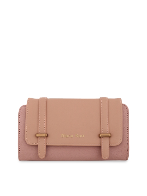 

Diana Korr Women Pink Solid Two Fold Wallet
