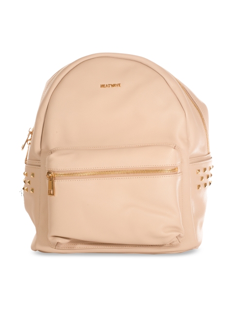 

HEATWAVE Women Beige Solid Backpack