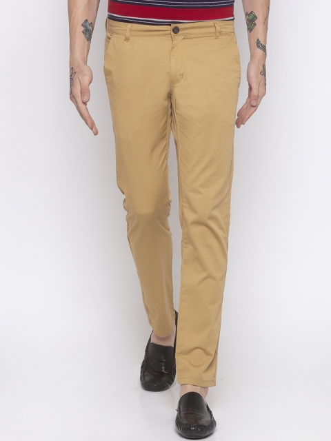

Globus Men Khaki Slim Fit Solid Chinos