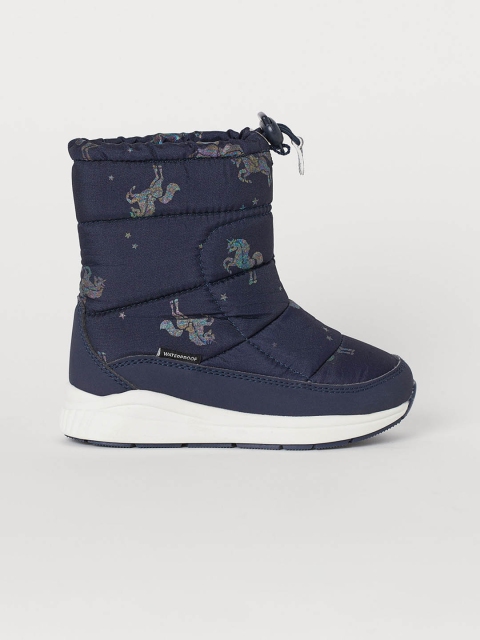 

H&M Girls Blue Waterproof Boots, Navy blue