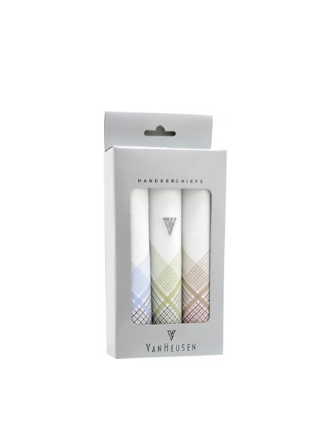 

Van Heusen Men Pack of 3 White Solid Handkerchiefs