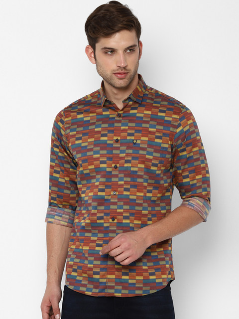 

Allen Solly Men Multicoloured Slim Fit Printed Casual Shirt, Multi