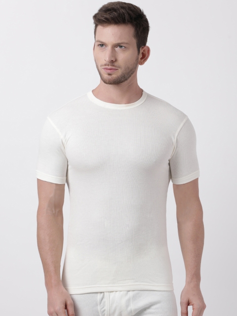 

Macroman M-Series Men White Striped Thermal Top