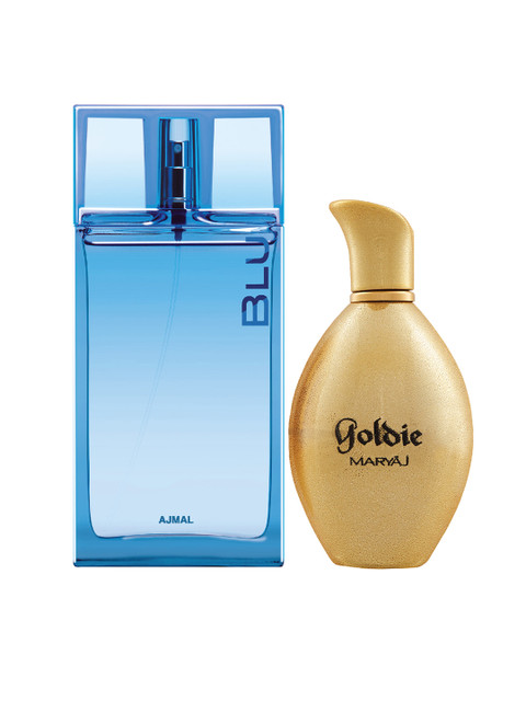 

Ajmal Unisex Set of 2 Blu & Maryaj Goldie Perfumes, Blue