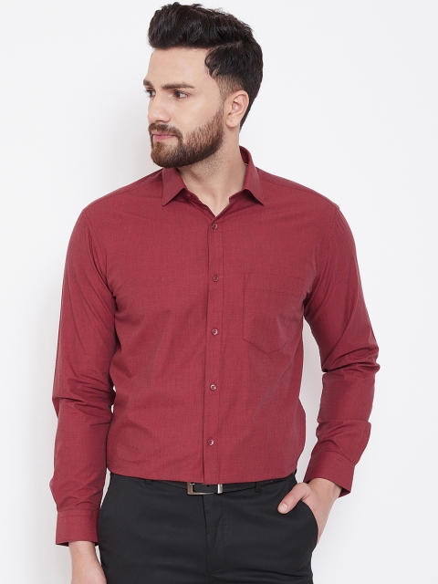 

Canary London Men Maroon Smart Slim Fit Solid Formal Shirt