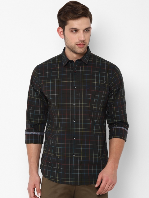 

Allen Solly Men Black Slim Fit Checked Casual Shirt