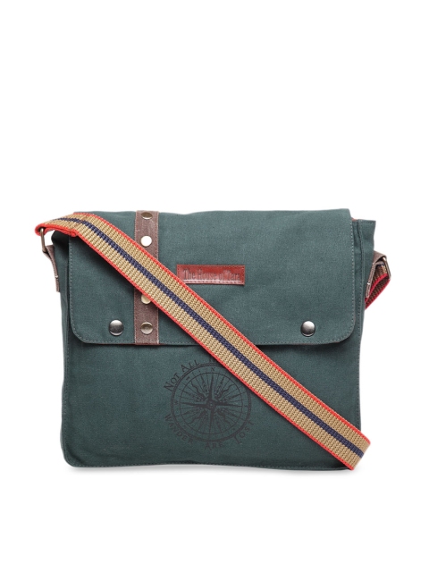 

The House of Tara Unisex Blue Printed Messenger Bag