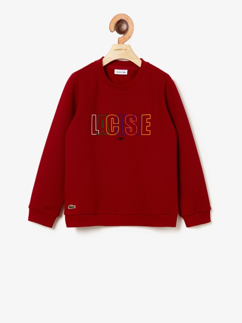 

Lacoste Boys Maroon Printed Sweatshirt