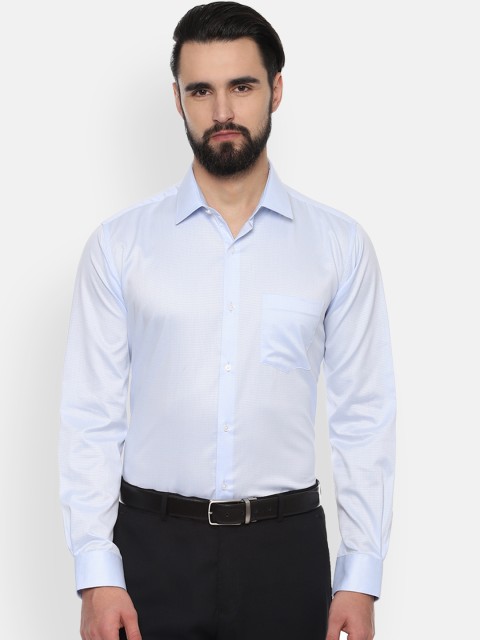 

Van Heusen Men Blue Regular Fit Self Design Formal Shirt