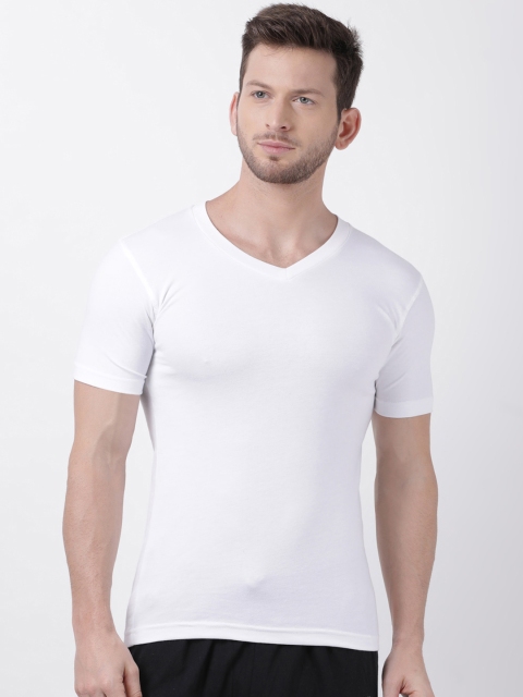 

Macroman M-Series Men White Solid Thermal Top