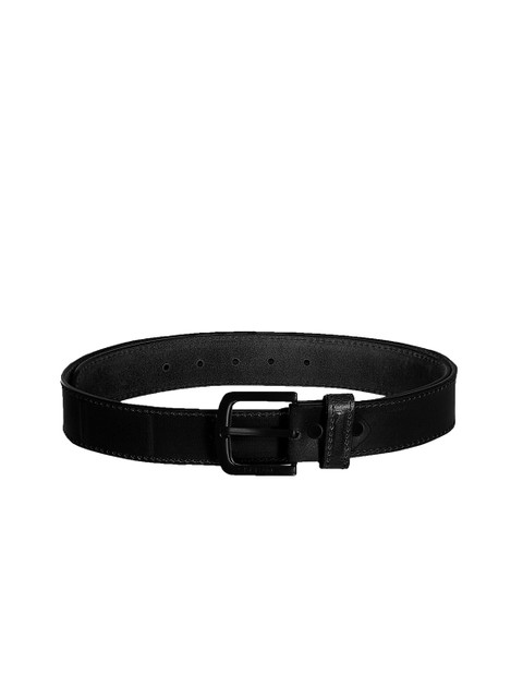 

SCHARF Men Black Solid Genuine Leather Belt