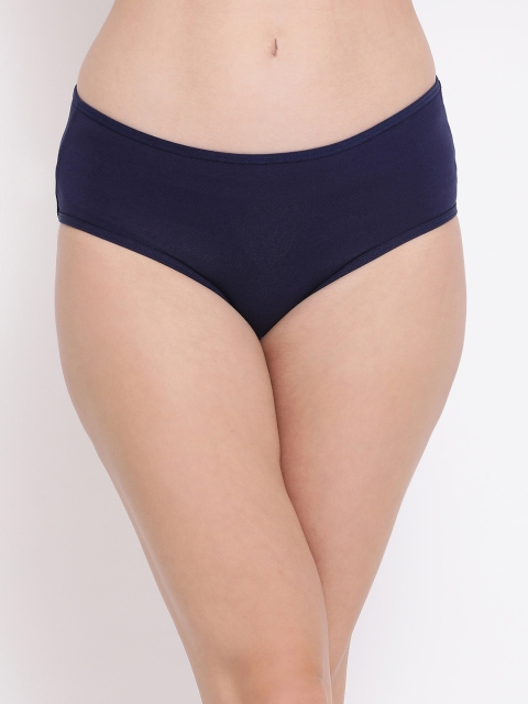 

Clovia Women Blue Printed Mid-Rise Hipster Brief PN3374P08S