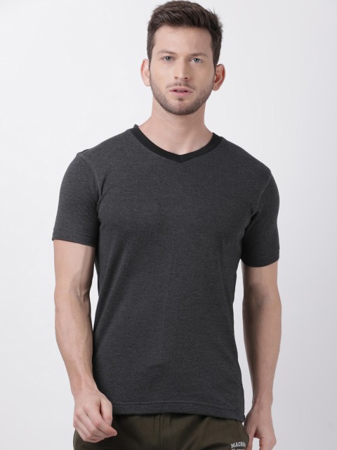 

Macroman M-Series Men Charcoal Grey Solid Thermal Top